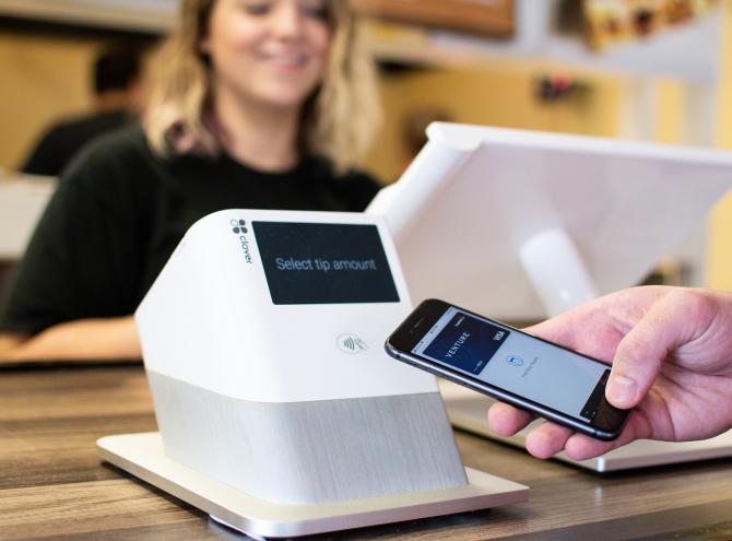 Clover contactless point of sale system